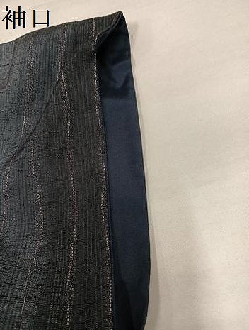平和屋着物●上質な紬　間道　正絹　逸品　AABI4920ph