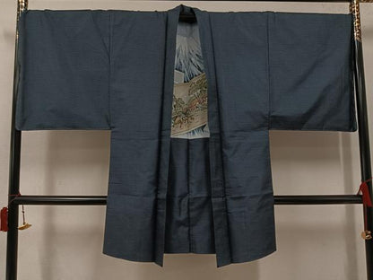 平和屋着物●男性　本場大島紬　アンサンブル　100亀甲　総詰め　キングサイズ　正絹　逸品　未使用　AABI4922ph