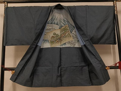 平和屋着物●男性　本場大島紬　アンサンブル　100亀甲　総詰め　キングサイズ　正絹　逸品　未使用　AABI4922ph