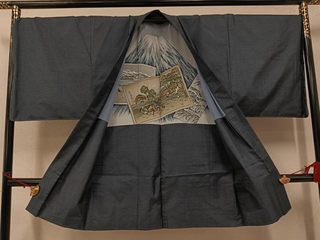 平和屋着物●男性　本場大島紬　アンサンブル　100亀甲　総詰め　キングサイズ　正絹　逸品　未使用　AABI4922ph