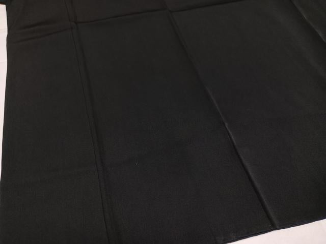 平和屋着物●男性　黒紋付・羽織セット　正絹　逸品　AABI4926ph