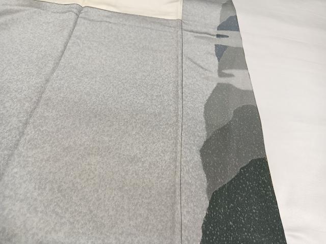 平和屋着物●越後十日町の一流染匠　桐屋・翠山工房　訪問着　霞文　暈し染め　金彩　正絹　逸品　AABI4928ph