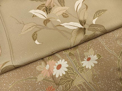平和屋着物●訪問着　草花文　暈し染め　金彩　正絹　逸品　AABI4937ph