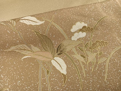 平和屋着物●訪問着　草花文　暈し染め　金彩　正絹　逸品　AABI4937ph