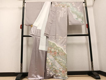 平和屋着物●訪問着　絞り　辻が花　暈し染め　金彩　正絹　逸品　AABI4938ph