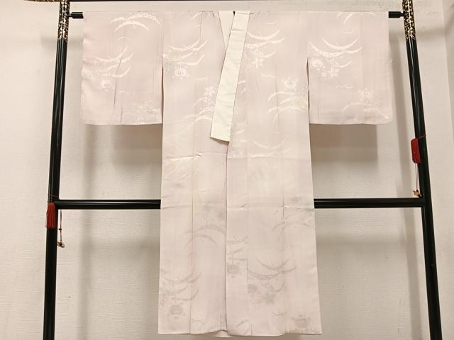 平和屋着物●長襦袢　袷　草花文　暈し染め　正絹　逸品　未使用　AABI4939ph