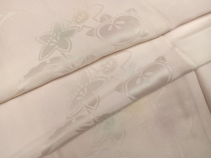平和屋着物●長襦袢　袷　草花文　暈し染め　正絹　逸品　未使用　AABI4939ph