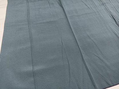平和屋着物●上質な色無地　豆がら茶色　正絹　逸品　AABI4940ph