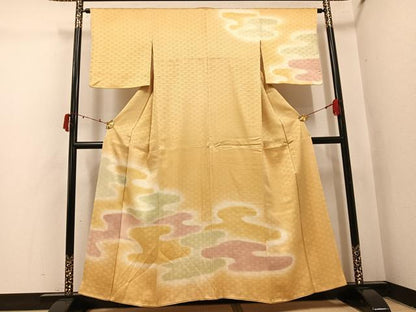 平和屋着物●訪問着　霞菊青海波　正絹　逸品　AABI4945ph