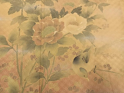 平和屋着物●訪問着　花鳥文　暈し染め　正絹　逸品　AABI4950ph
