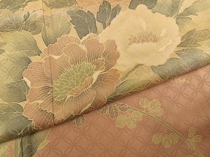 平和屋着物●訪問着　花鳥文　暈し染め　正絹　逸品　AABI4950ph