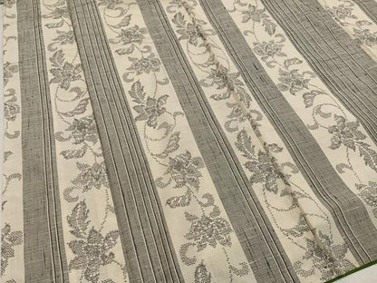 平和屋着物●結城紬　更紗唐草間道　正絹　逸品　AABI4951ph