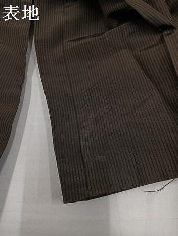 平和屋着物●男性　馬乗り袴　縞　正絹　逸品　AABI4952ph