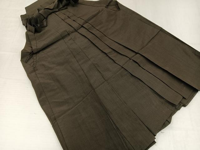 平和屋着物●男性　馬乗り袴　縞　正絹　逸品　AABI4952ph