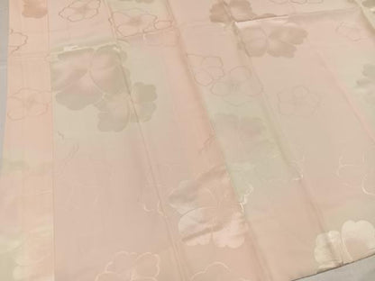 平和屋着物●振袖用長襦袢　袷　花地紋　暈し染め　正絹　逸品　AABI4953ph