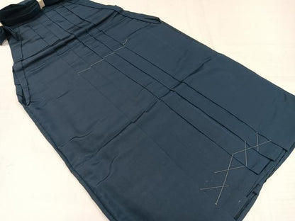 平和屋着物●男性　馬乗り袴　鉄御納戸色　正絹　逸品　未使用　AABI4957ph