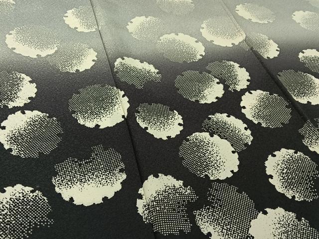 平和屋着物▽男性 訪問着 単衣 雪輪文 キングサイズ 正絹 逸品 AABI4962jh