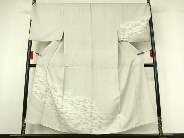 平和屋着物▽男性　訪問着　単衣　作家物　霞文　キングサイズ　正絹　逸品　AABI4963jh