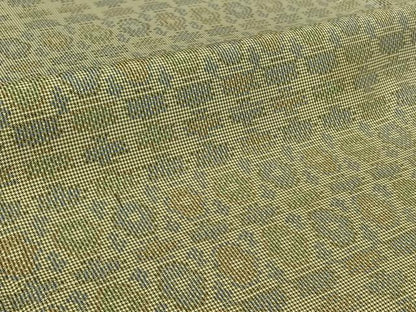 平和屋着物▽本場大島紬　単衣　7マルキ　横段花文　正絹　逸品　AABI4970jh