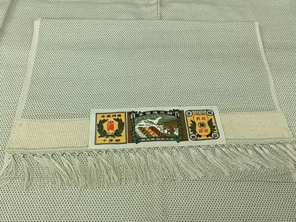 平和屋着物▽本塩沢　単衣　十字絣　証紙付き　正絹　逸品　AABI4980jh