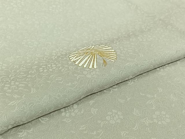 平和屋着物▽上質な小紋　単衣　松葉　金彩　正絹　逸品　AABI4985jh
