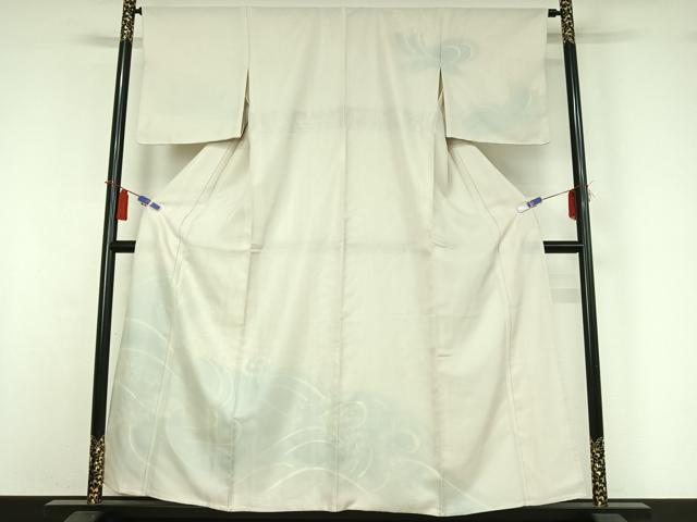 平和屋着物▽訪問着　無双　紗袷　紗×絽　流水萩文　暈し染め　金彩　正絹　逸品　AABI4988jh