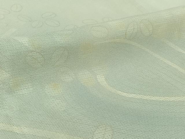 平和屋着物▽訪問着　無双　紗袷　紗×絽　流水萩文　暈し染め　金彩　正絹　逸品　AABI4988jh