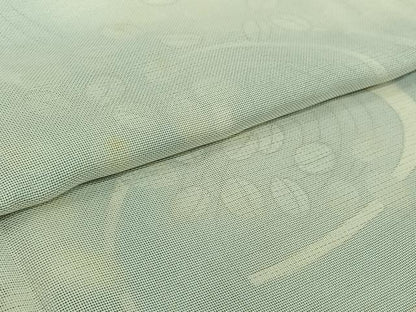 平和屋着物▽訪問着　無双　紗袷　紗×絽　流水萩文　暈し染め　金彩　正絹　逸品　AABI4988jh