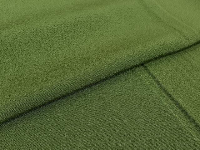平和屋着物▽上質な色無地　単衣　柳染色　正絹　逸品　AABI4995jh