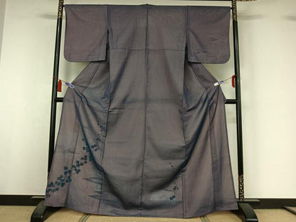 平和屋着物▽訪問着　無双　紗袷　紗×絽　流水花文　正絹　逸品　AABI5001jh
