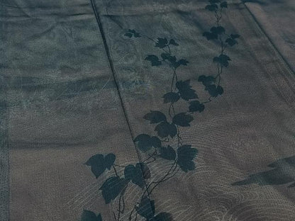 平和屋着物▽訪問着　無双　紗袷　紗×絽　流水花文　正絹　逸品　AABI5001jh
