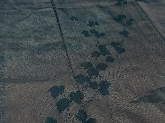 平和屋着物▽訪問着　無双　紗袷　紗×絽　流水花文　正絹　逸品　AABI5001jh
