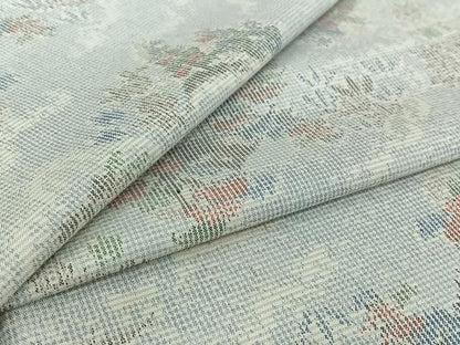 平和屋着物▽上質な紬　単衣　風景文　正絹　逸品　AABI5006jh