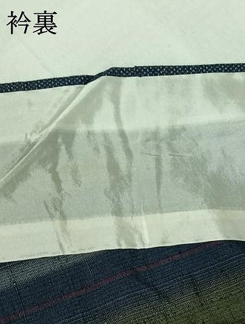 平和屋着物▽上質な紬　単衣　南天文　正絹　逸品　AABI5010jh