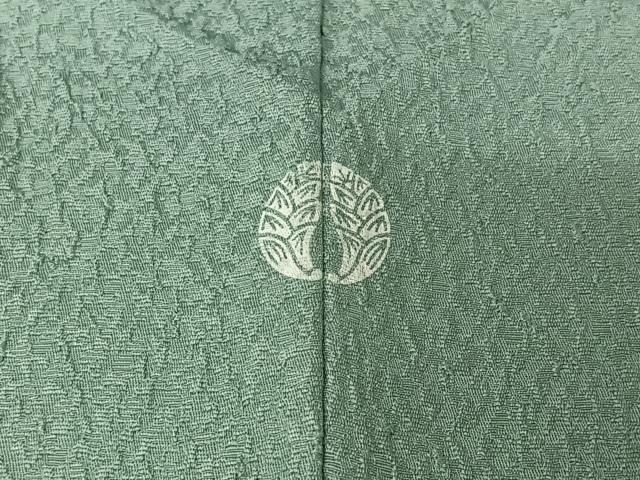 平和屋着物▽上質な色無地　単衣　錆青磁色　正絹　逸品　AABI5020jh