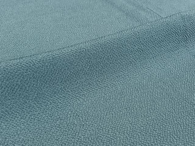 平和屋着物▽上質な色無地　単衣　紺鼠色　鬼しぼ縮緬　正絹　逸品　AABI5021jh
