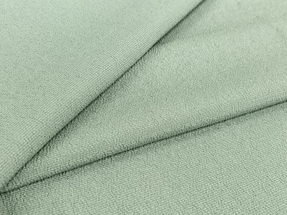 平和屋着物▽本塩沢　単衣　秘色色　正絹　逸品　AABI5023jh