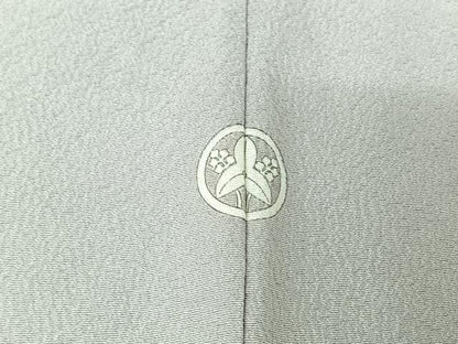 平和屋着物▽上質な色無地　単衣　暁鼠色　正絹　逸品　AABI5025jh