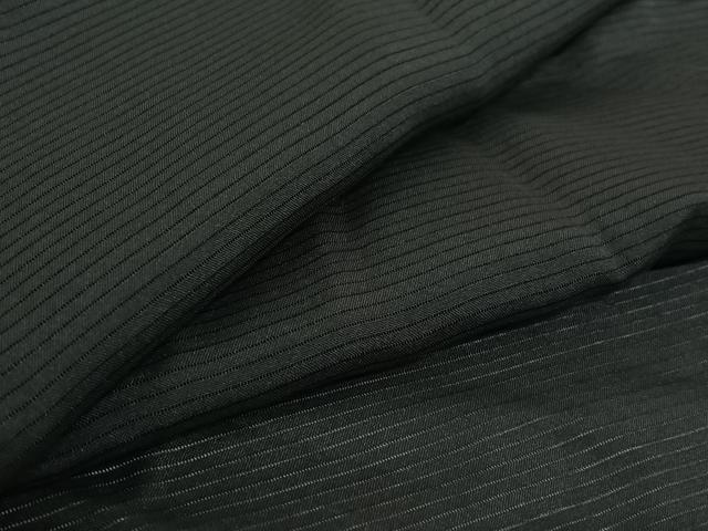 平和屋着物▽男性　羽織　黒紋付　暗黒色　正絹　逸品　AABI5030jh