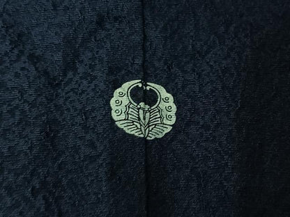 平和屋着物▽上質な色無地　単衣　留紺色　正絹　逸品　AABI5036jh