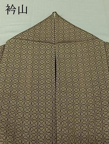 平和屋着物▽上質な小紋　単衣　唐草文　正絹　逸品　AABI5041jh