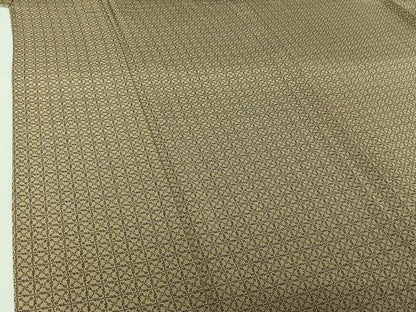 平和屋着物▽上質な小紋　単衣　唐草文　正絹　逸品　AABI5041jh