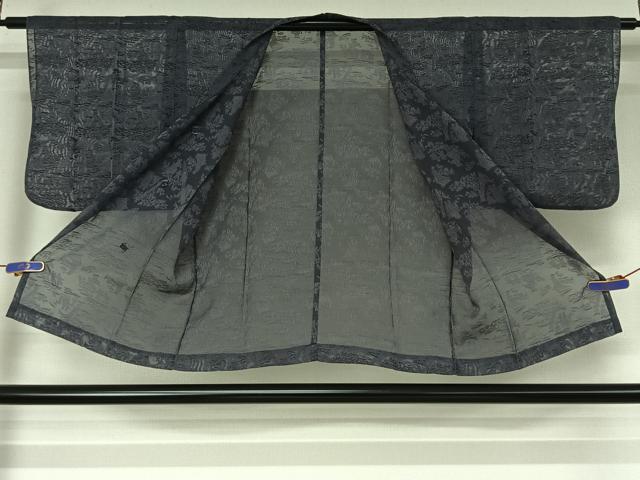 平和屋着物▽道行コート　スリーシーズン　春夏秋　塵除け　人物風景文　正絹　逸品　AABI5051jh
