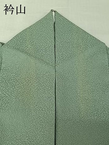 平和屋着物▽上質な色無地　単衣　錆青磁色　正絹　逸品　AABI5052jh