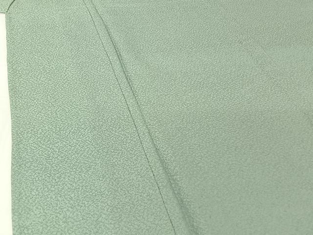 平和屋着物▽上質な色無地　単衣　錆青磁色　正絹　逸品　AABI5052jh
