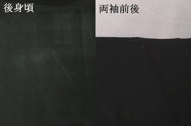 平和屋着物▽羽織　スリーシーズン　春夏秋　塵除け　幾何学文様　黒地　正絹　逸品　AABI5056jh