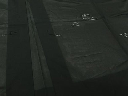 平和屋着物▽羽織　スリーシーズン　春夏秋　塵除け　幾何学文様　黒地　正絹　逸品　AABI5056jh