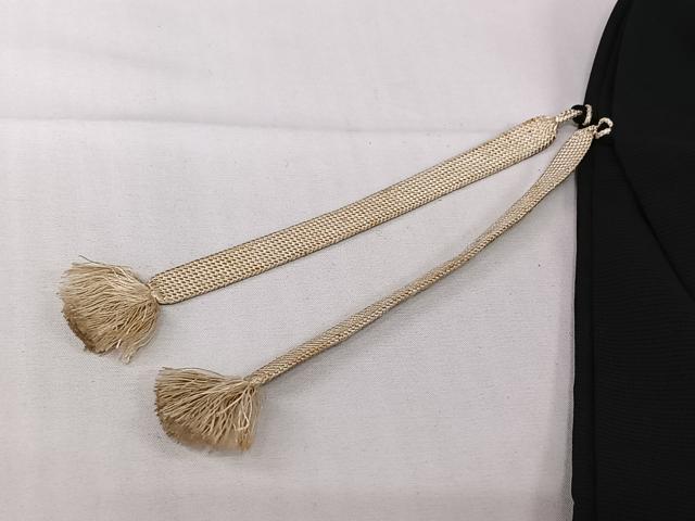 平和屋着物▽羽織　スリーシーズン　春夏秋　塵除け　幾何学文様　黒地　正絹　逸品　AABI5056jh