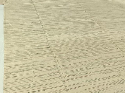 平和屋着物▽上質な紬　単衣　横段文　正絹　逸品　AABI5064jh