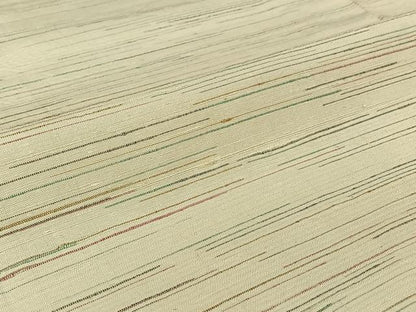 平和屋着物▽上質な紬　単衣　横段文　正絹　逸品　AABI5064jh